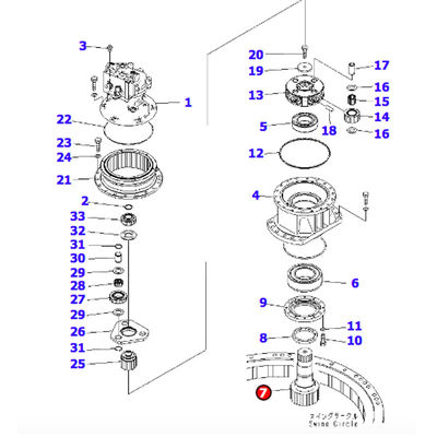 Части экскаватора отбрасывают Pin вала шестерни PC200-8 206-26-69111 вала